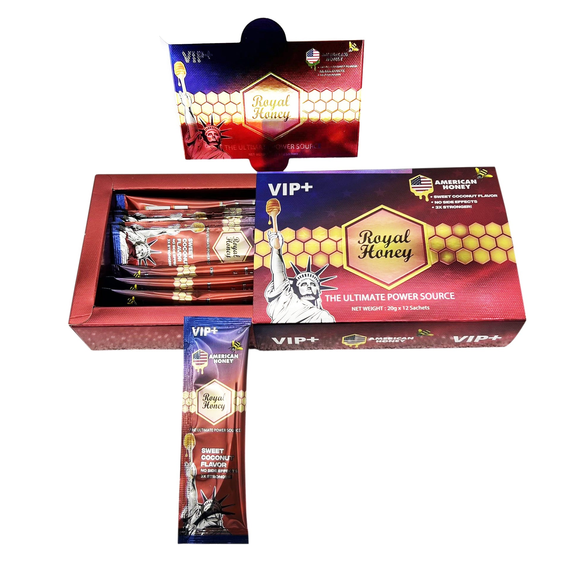 Premium Vip Royal Honey Gold - 6pc x 20g Natural Wellness Boost